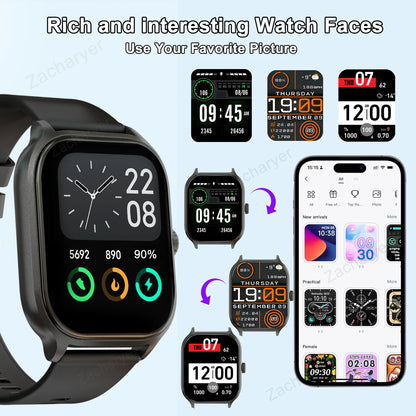 Smart watch, wireless calling/dial, multi-Sportminder, for iPhone/Andriod